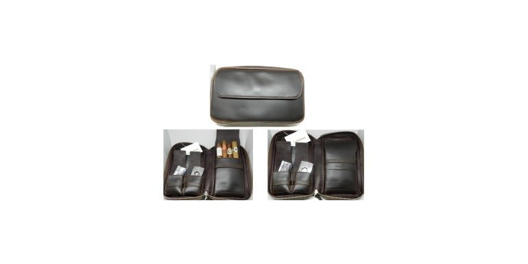 Edition UrsPortmann Cigar Case in Braun & Schwarz